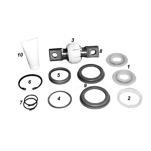 Repair kit trailing arm with ball