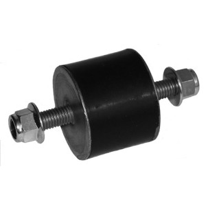 Rubber buffer with lock nuts