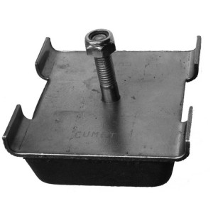 Rubber metal pad with bolt