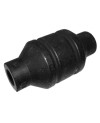 Rubber metal bushing, shock absorber