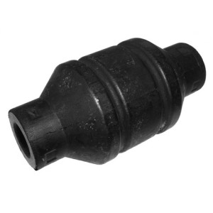 Rubber metal bushing, shock absorber