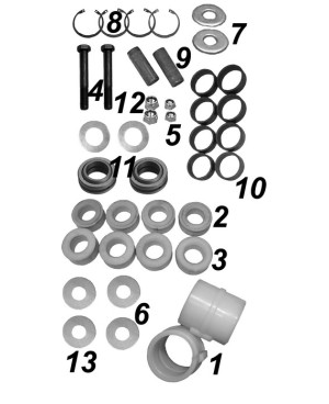 Repair kit stabilizer, rear