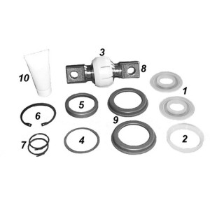 Repair kit trailing arm with ball